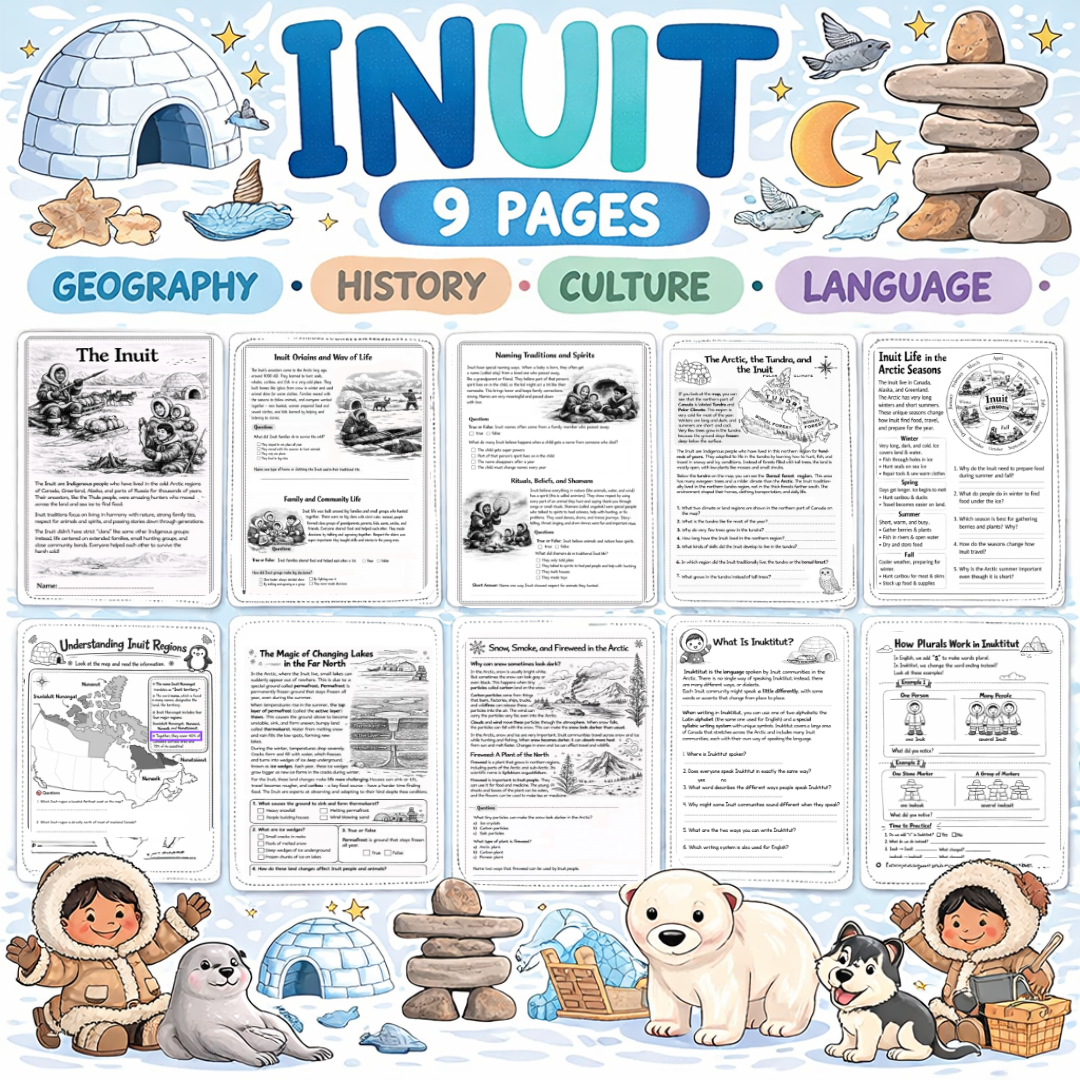 Inuit Study Worksheets