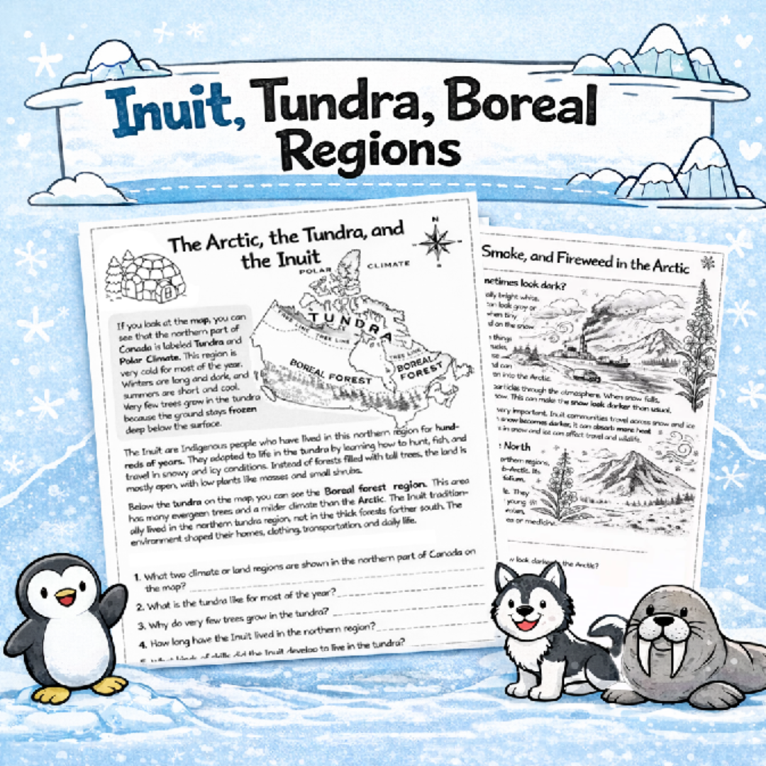 Arctic Tundra & Inuit Environment Worksheets