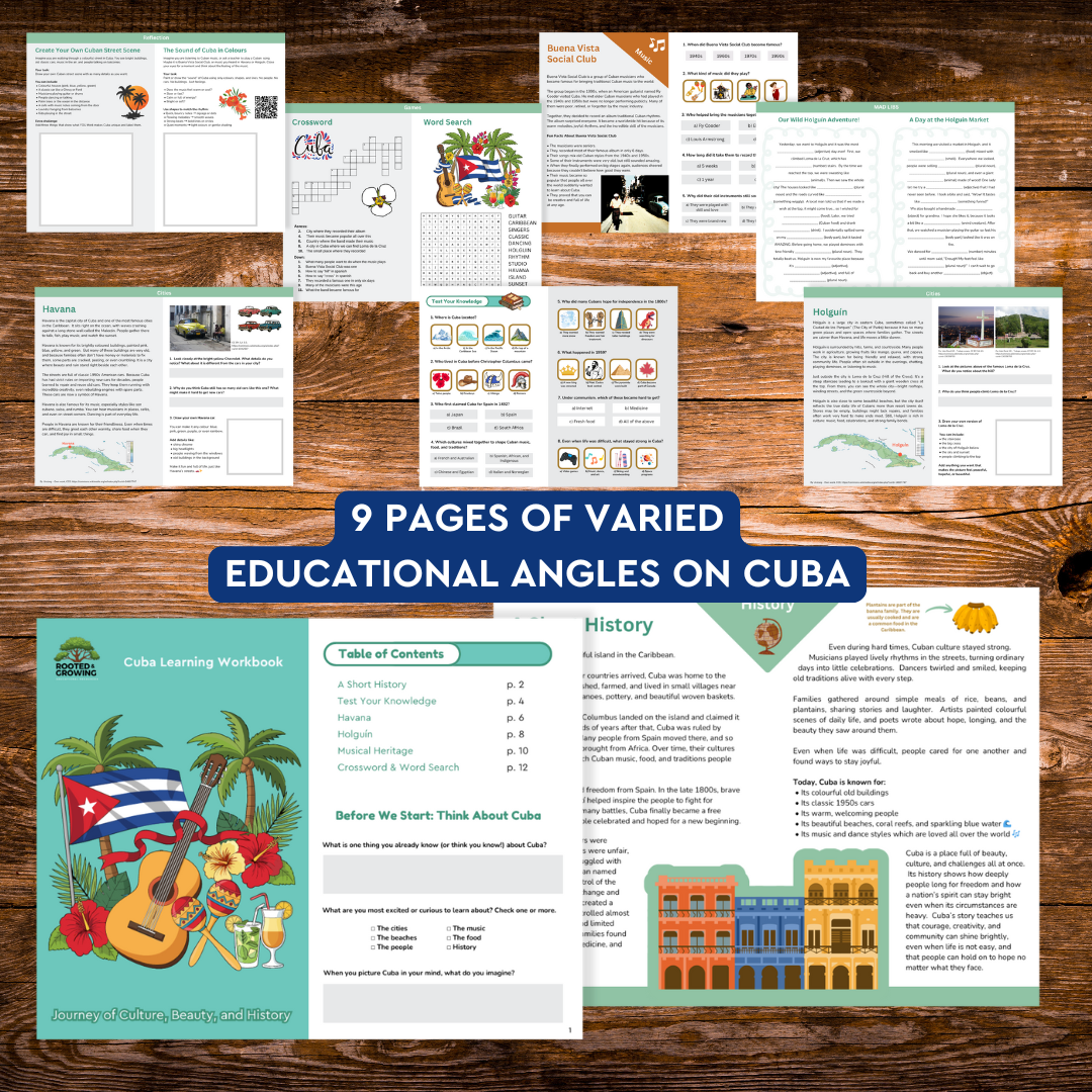 Cuba Country Study Workbook for Kids