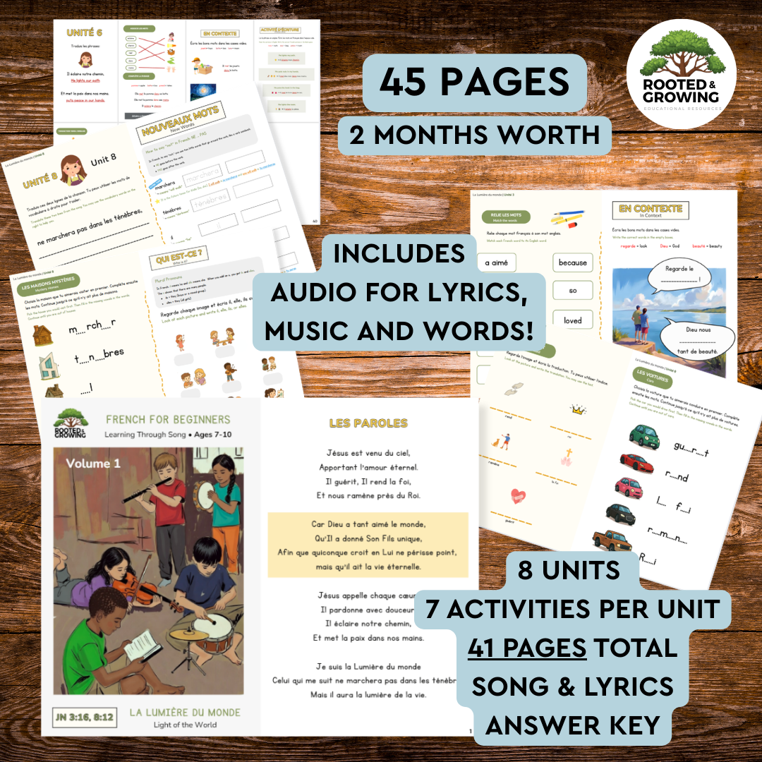 Light of the World. French for Beginners through Song