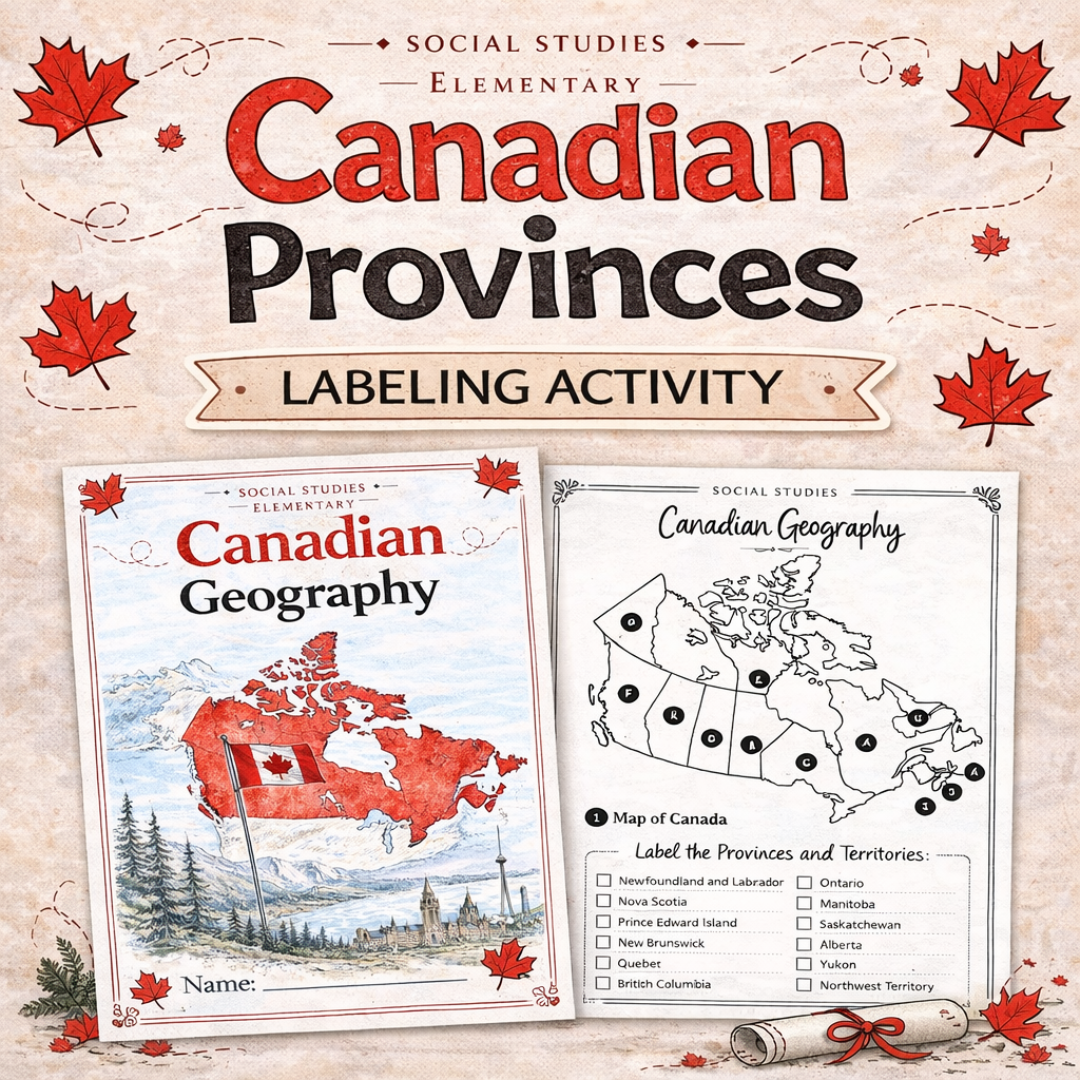 Canadian Geography Map Activity