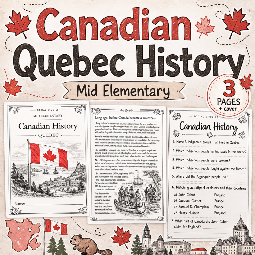 Canadian History: Quebec Reading & Questions