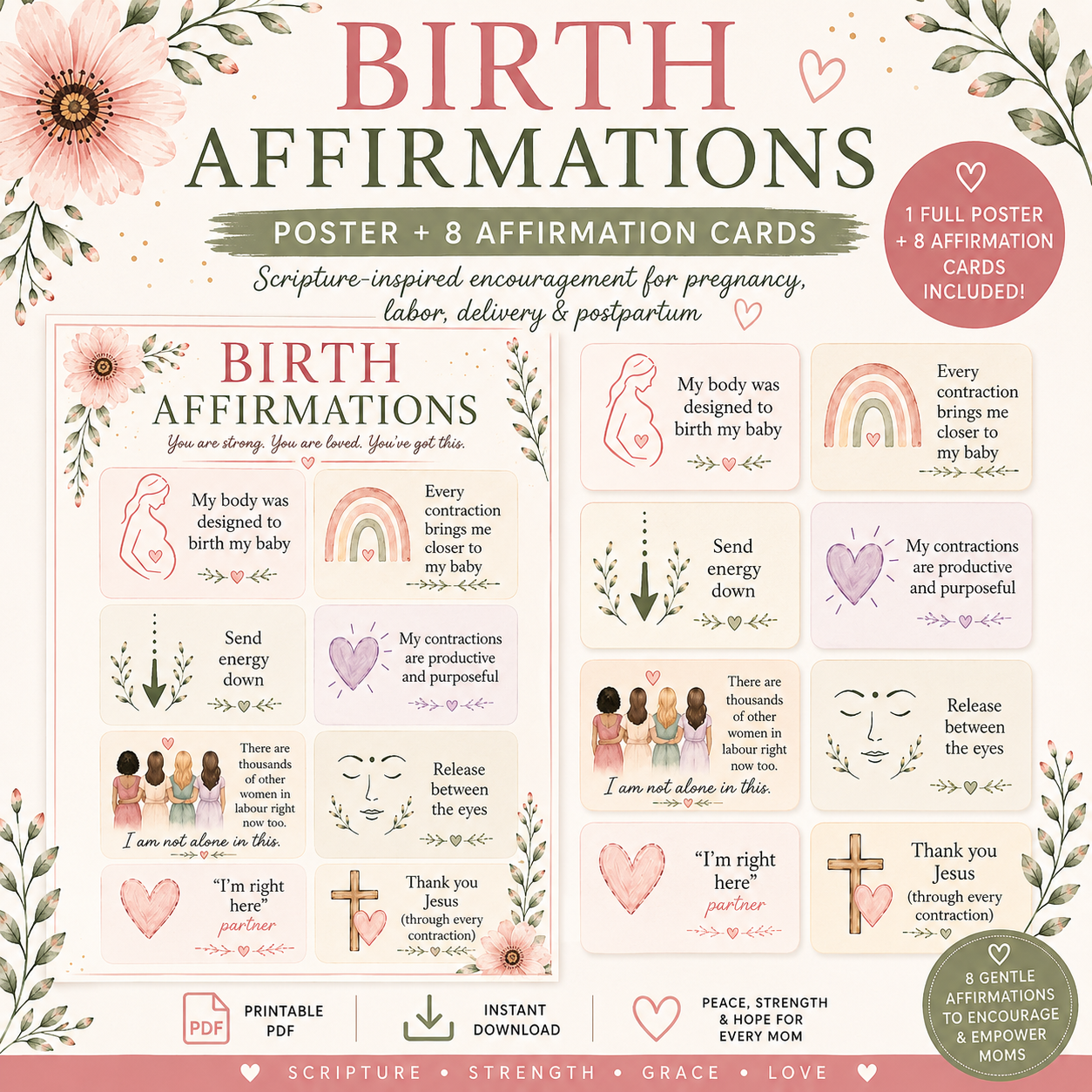 Birth Affirmations Poster